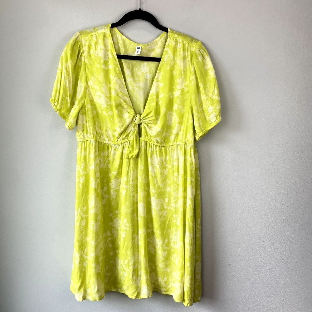 BP Neon Tie Dye Cutout Short Sleeve Dress 1X